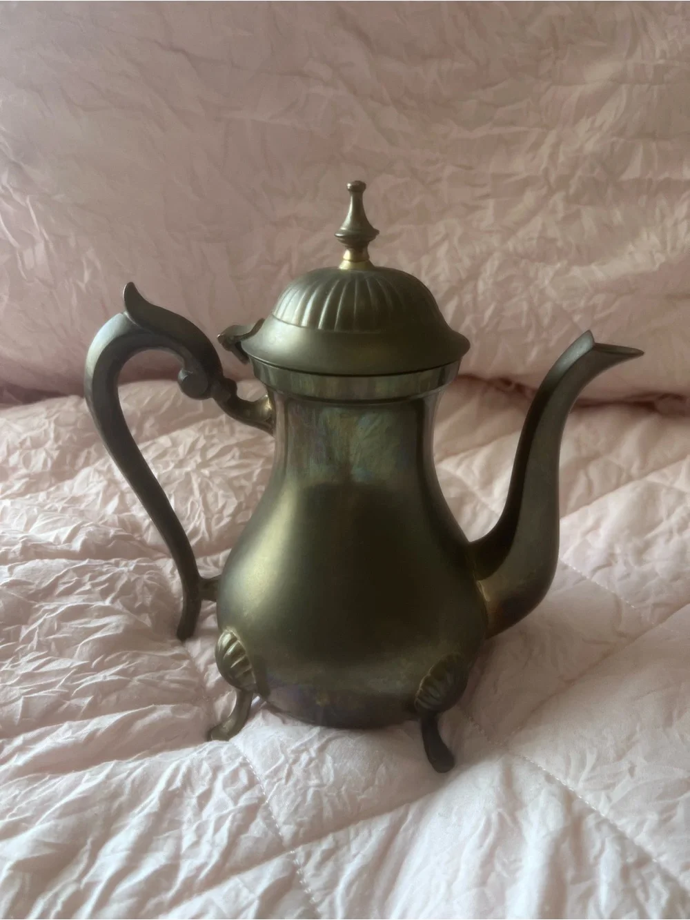Source Unknown Brass-Colored Ornate Coffee Pot
